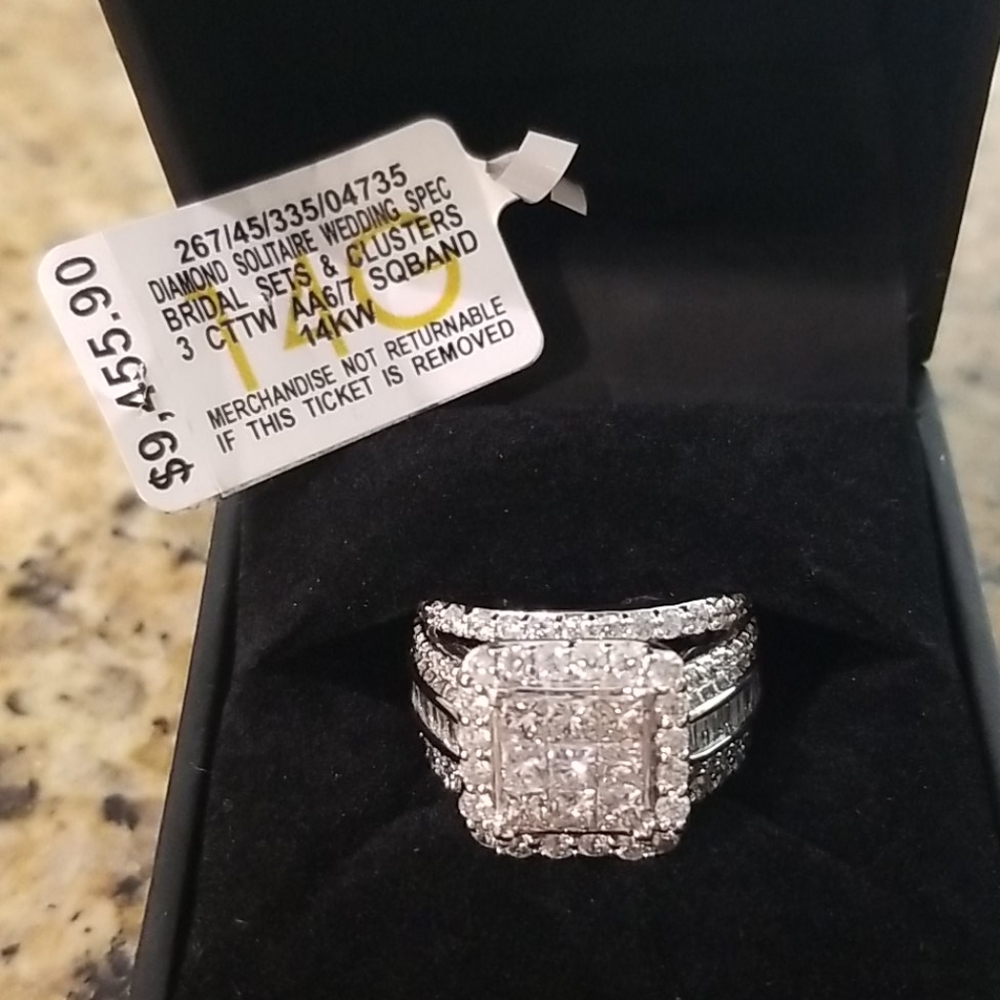 APPRAISED Macy's 14KW 3 CTTW Diamond Ring - SZ 7 - Picture 7 of 9